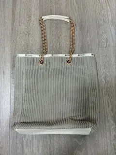レスポートサック CHAIN CROCHET N/S TOTEベージュクロシェ
