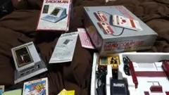バンダイLSIゲームザックマン箱説付き+美白ファミコン箱説付き ファミスタ等