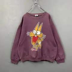 もーれつア太郎 ニャロメ フジオプロ スウェット プリント レトロ フェード L