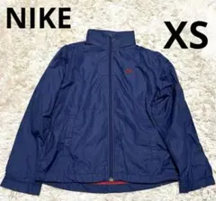 【NIKE】ナイロンジャケット　ワンポイント刺繍ロゴ　ネイビー　130cm XS