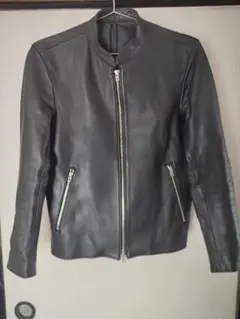 LIDNM シングルライダースジャケット　ラムレザー　ブラック　M