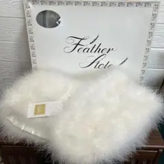 新品未使用 成人式　ボリューム有　ショール　フェザー　ロング 羽毛100%