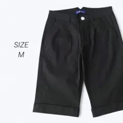 a840▶ボトムス　ハーフパンツ　半ズボン【M】ブラック　カジュアル