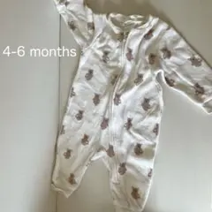 H&M ベビーアウターロンパース　クマ柄/ 4-6m ベビー服　男の子　女の子