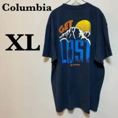 コロンビア　Columbia 半袖 Tシャツ　XLサイズ　バックプリント　古着