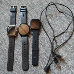 スマートウォッチ 3点セット 充電ケーブル付き(ジャンク)