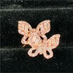 指輪 シルバー バタフライ 蝶 かわいい ダイヤモンド 人気 アンティーク