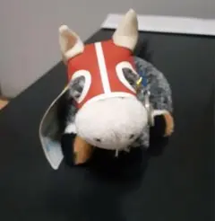 馬型ヘッドカバー グレーと赤