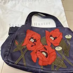 Susannah Hunter 花柄刺繍 ハンドバッグ