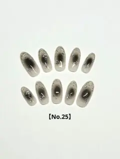 【No.25】ネイルチップ　y2k 　個性派ネイル　ミラー　チーク ちゅるん