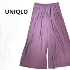 ★美品 UNIQLO ユニクロ パンツ ワイド L ゆったり ウェストゴム