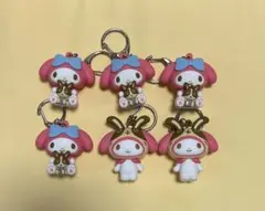 宇佐美マイメロ×クロミコラボ 立体ラバーキーホルダー マイメロ6個セット