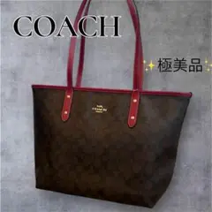 【極美品】COACH コーチ ショルダーバッグ A4 シグネチャー 通勤 通学