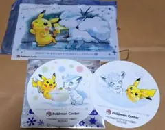ピカチュウ＆アローラロコン クリアカード ＆コースター