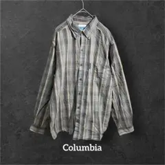 Columbia 長袖シャツ グレー/イエローチェック