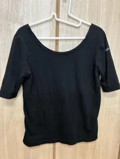 Le minor ブラック五分袖Tシャツ