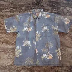 Panama Jack アロハシャツ 半袖 グレー系 Lサイズ相当 4373