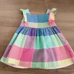 カラフル チェック柄 ワンピース baby GAP 90