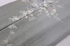 【加賀友禅】一つ紋 たたき染め 虫食い葉