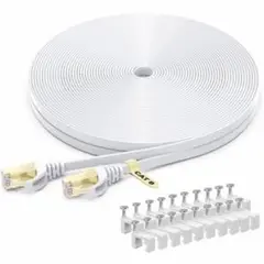 LANケーブル 10M Cat-8 フラットケーブル 2000MHz