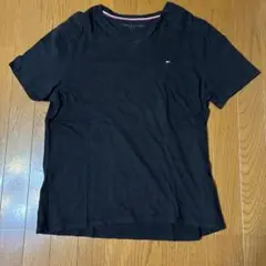 Tommy Hilfiger 黒 Vネック Tシャツ