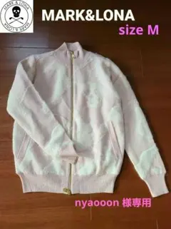 【美品】MARK & LONA ニットブルゾン ゴルフウェア レディース
