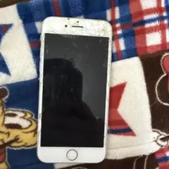 iPhone 6 ホワイト シルバー 画面ひびあり