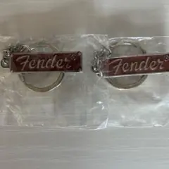 Fender ロゴ メタルキーホルダー　2個セット　 カプセルトイ