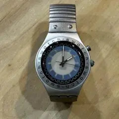 Swatch シルバー/ブルー アナログ腕時計