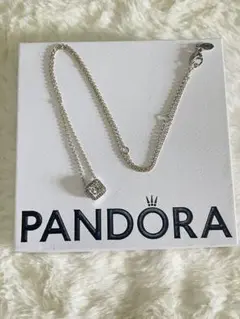 パンドラSquare Sparkle Halo Necklace45cm