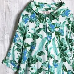 【国内正規品】ゲス GUESS ターコイズ ハワイアンブルー シャツ #930
