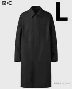 ユニクロC ブロックテックステンカラーコート ブラックL UNIQLO C
