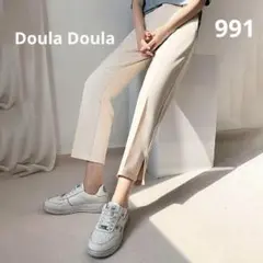 991 Doula Doula センタープレススリットパンツ