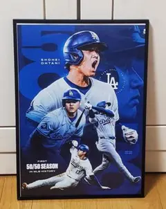 祝ドジャース大谷翔平 2024年MVP獲得！A3サイズポスターフレーム付き⑨