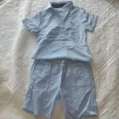 h&m キッズ 上下セット ストライプ 半袖 短パン