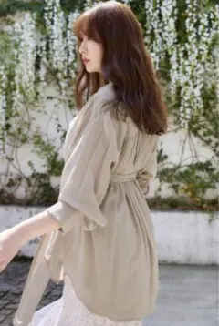 ハーリップトゥ　Prevost Voile Sheer Shirt 美品 Prevost Voile Sheer Shirt