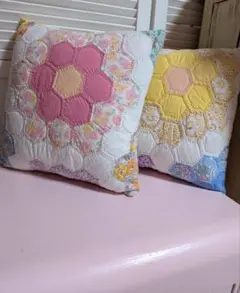アンティークキルトクッション