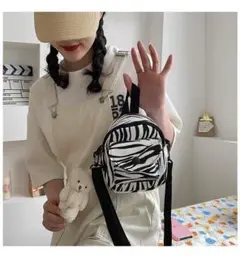 韓国 レディース 【トレンド】 ミニショルダー バッグ カジュアル ゼブラ柄