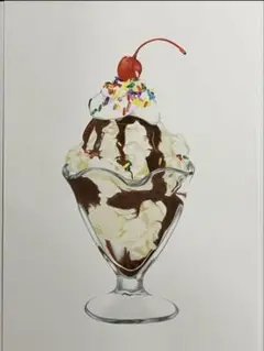 色鉛筆画 (原画)A4 パフェ