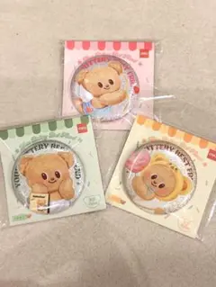 【公式】バターベア缶バッジ 3個セット タイ限定