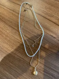 ZARA3連ネックレス セット パール