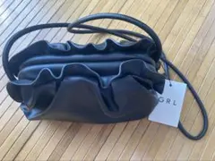 未使用タグ付き　GRLマカロン黒 ポーチ