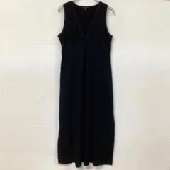 415 USA古着JONES NEW YORK ブラックノースリーブワンピース