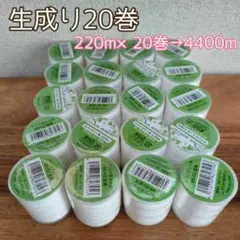 2セット 国内仕入 10巻 2200m スパンミシン糸 ＃60 生成り