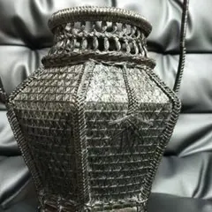 和田鱗司 籠師 唐物 写籠 花入 骨董 アンティーク 美術品 作家 籠 工芸品