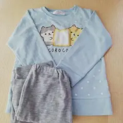 水玉猫デザインパジャマ 130cm