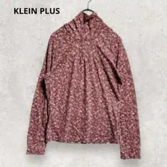 KLEIN PLUS 花柄 長袖 ハイネック ブラウス カットソー М 2819