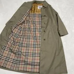 【希少✨】Burberry's ステンカラーコート ノバチェック タマムシカラー