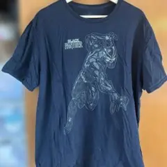 アベンジャー　刺繍　ブラックパンサー Tシャツ XL ネイビー