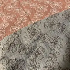 刺繍ダブルガーゼ生地・2枚